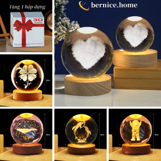 3D vũ trụ thủy tinh pha lê bóng ánh sáng ban đêm với mô hình rất đẹp bên trong đèn trang trí cho bạn gái