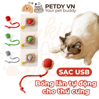 Đồ chơi bóng cảm biến lăn tự động cho thú cưng chó mèo