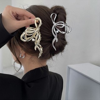 Kẹp nơ kim loại nữ 2025 kẹp cá mập cao cấp mới kẹp tóc lớn cao cấp | xiaoliyang