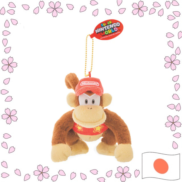 Móc khóa thú nhồi bông Diddy Kong【Vận chuyển trực tiếp từ Nhật Bản】
