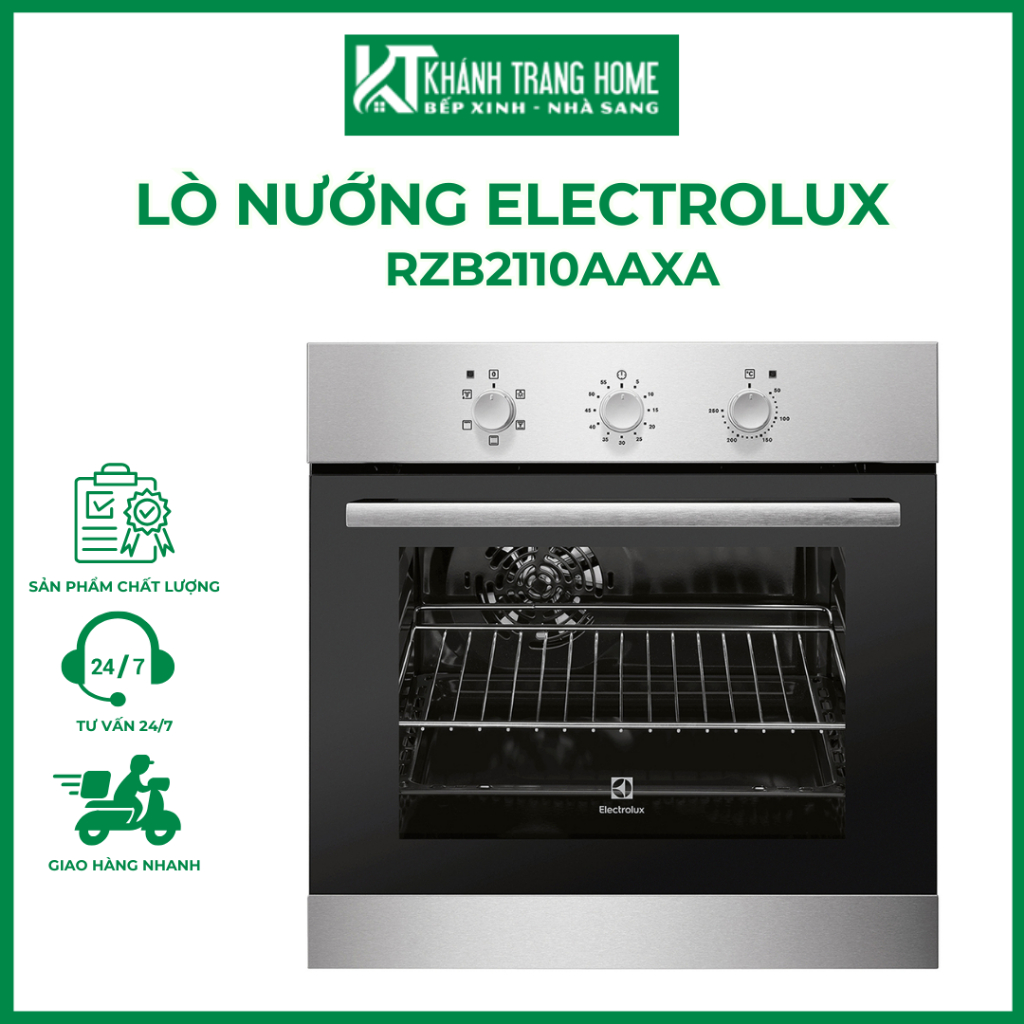 Lò nướng âm tủ Electrolux RZB2110AAXA 53L, màu đen, dung tích lớn, nhiều chế độ nướng
