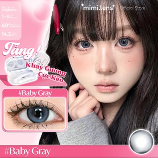 Kính Áp Tròng Lens Giãn 14.2 Xám Xanh Baby Gray Xám Dễ Đeo Đủ Độ Cận - Mimi.lens