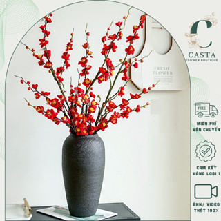 Cành Hoa Đào Cổ, Hoa Mai Cổ Thân Mốc Cao Cấp Casta Flower Trang Trí Nhà Cửa, Cắm Bình Hoa Tết