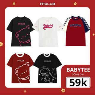    XẢ KHO  ÁO THUN BABY TEE FFCLUB MIX 3 - ÁO THUN FORM TRENDY UNISEX 
