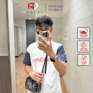 Áo thun bbr nam nữ viền cổ phối tay cao cấp, áo thun LV phối tay cotton mới nhất