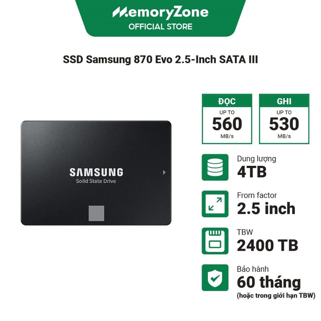 Ổ Cứng SSD Samsung 870 Evo  2.5-Inch SATA III