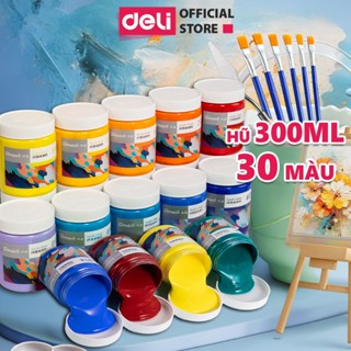 [HŨ 300ML] Màu Nước Acrylic Dmast Cao Cấp Deli - Màu Vẽ Nhiều Chất Liệu - Custom Trên Vải Giày Tường Đá Chuyên Nghiệp