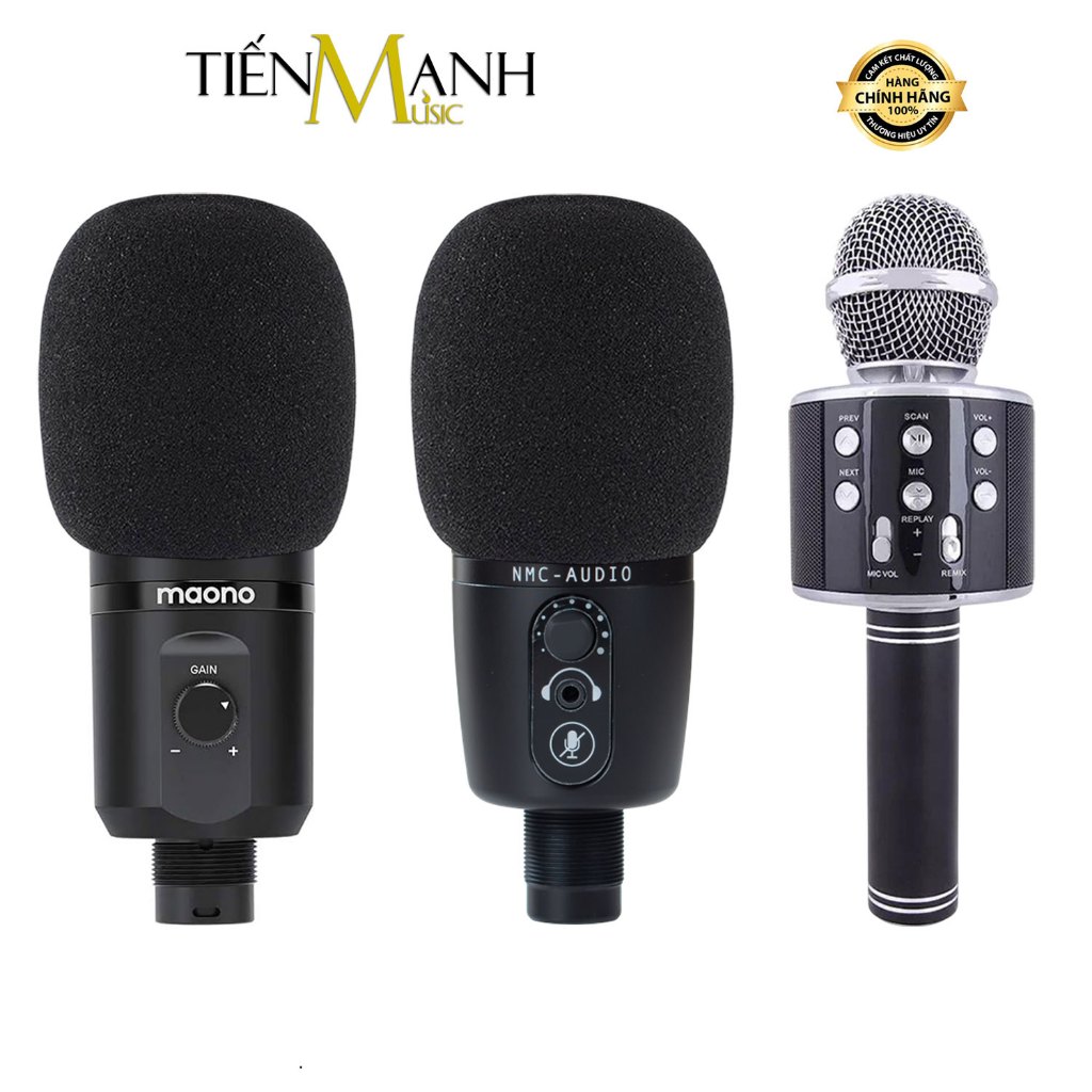 Mút Bọc Đầu Micro Karaoke, Maono, Podcast, Thu Âm B20K - Bông Lọc Gió, Màng Lọc Âm Foam Microphone Cover Windscreen