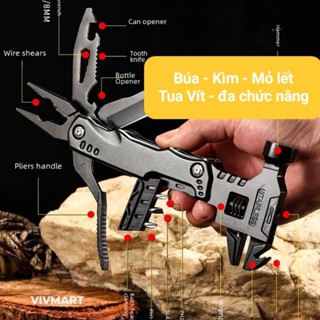 Dụng Cụ 16in1 Búa Kiêm Kìm, Mỏ Lết, Tua Vít, Cưa đa Năng và Bộ Tuýp Cờ Lê Sửa Chữa 12 Món MaxwellLMS