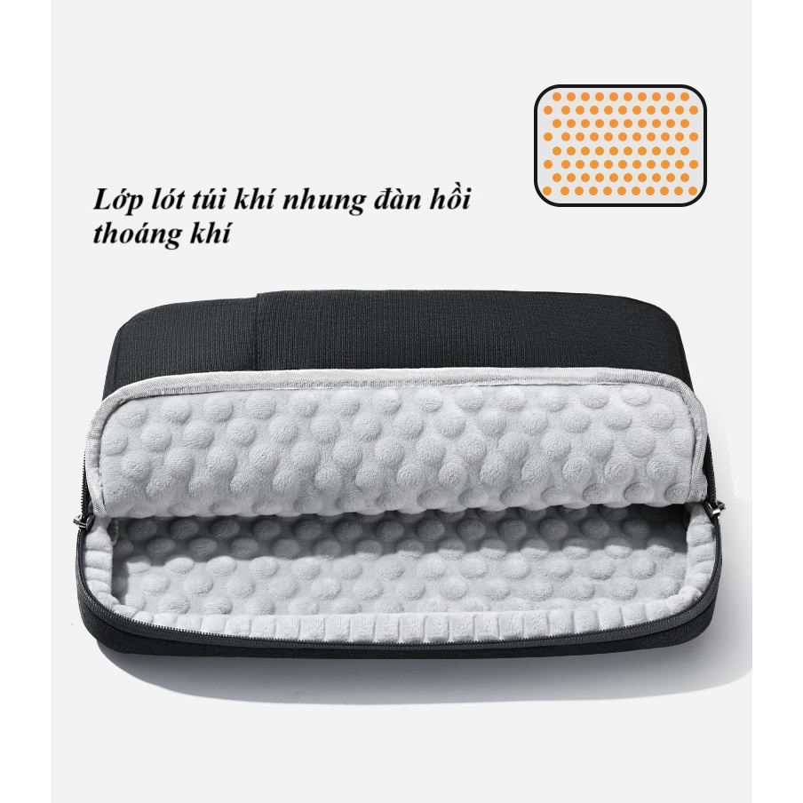 Túi chống sốc đựng laptop, macbook cao cấp M04 bảo vệ 360 độ