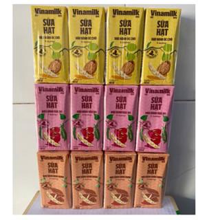 Lốc 4 hộp - Sữa đậu nành Vinamilk SUPER NUT Óc chó / Hạnh nhân / Đậu đỏ 180ml - Ít đường