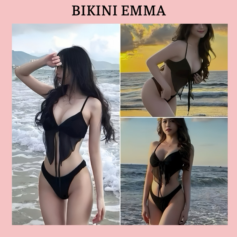 Bikini 2 Mảnh EMMA Phối Tà Lưới Thiết Kế