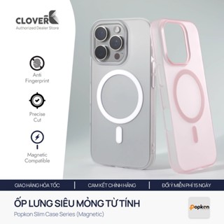 Ốp Lưng Popkon Slim Case iPhone 12-16 Series - Nhám Chống Vân Tay - CloverB