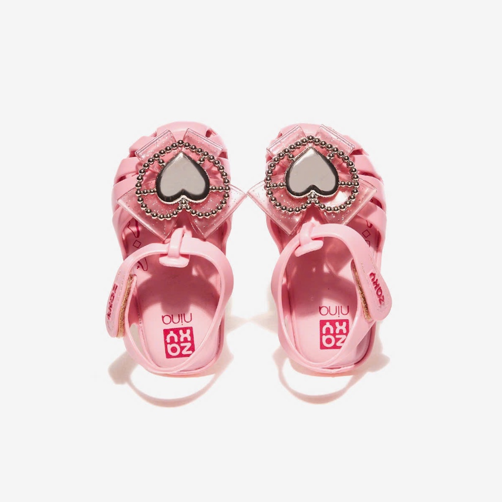 Giày sandal nhựa thơm Zaxy bé gái màu hồng trái tim