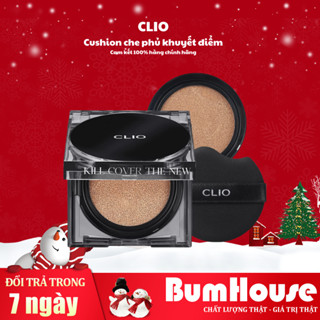 Phấn Nước Che Phủ Cao, Lớp Nền Mịn Lì, Lâu Trôi Clio Kill Cover The New FOUNWEAR Cushion SPF50+ PA+++ 15g (Màu đen)