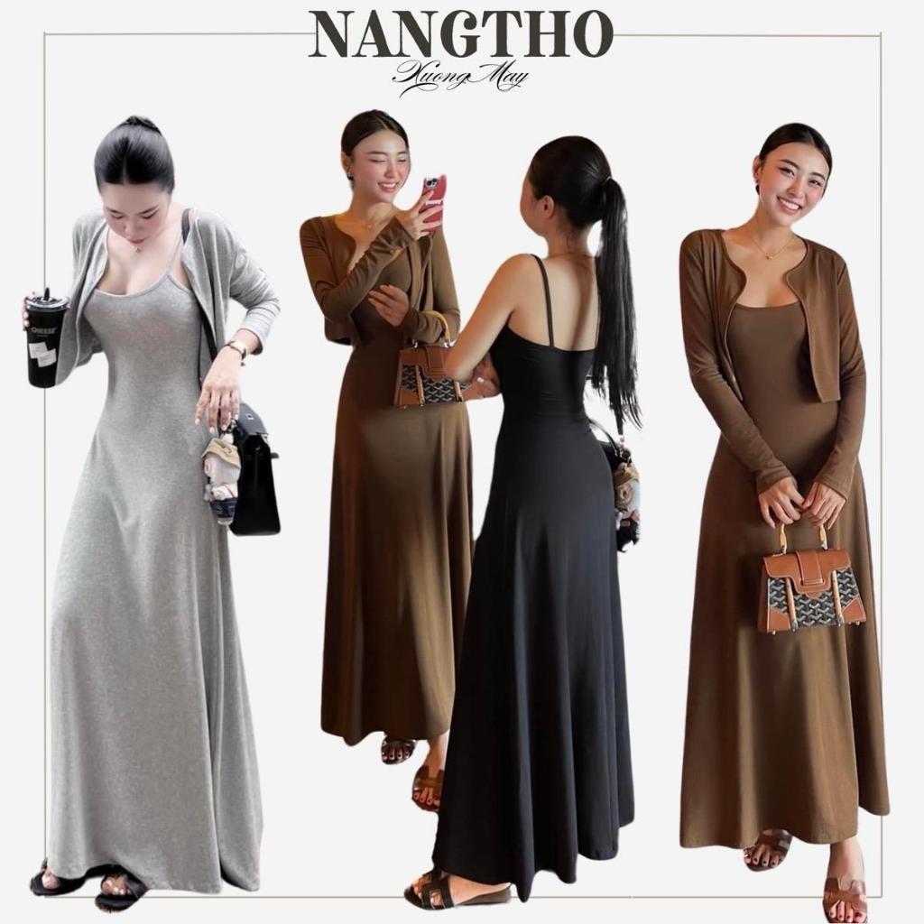 208 (Ko Tăng-đơ) Set Đồ Girl Phố Sang Chảnh Chất Thun Gân Trung Nữ  Women