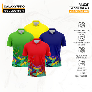 Áo Polo Thể Thao VLOOP Galaxy Pro, Áo Thể Thao Thun Lạnh Chính Hãng Siêu Thoáng Khí Nhiều Màu Sắc