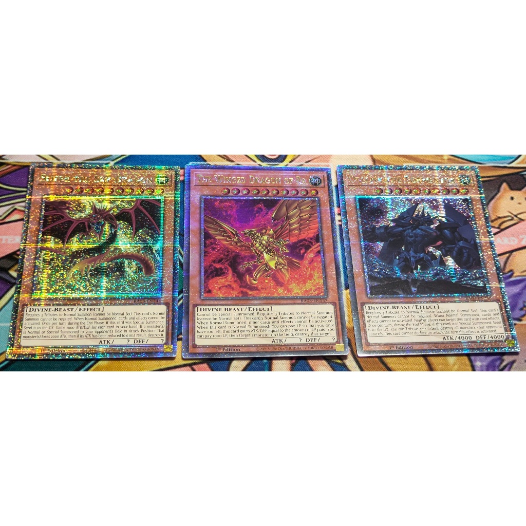 [KW2 Yugioh] [EN-UK] [Nice Art] Combo 3 Vị thần Ra, Obelisk, Slifer Osiris Ra03 EN137 EN230 EN244 Qu