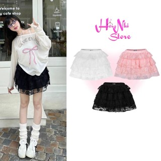 Chân Váy Ren Xòe Nhiều Tầng Chun Thun Có Quần Bảo Hộ 75kg Trở Lại - MM Hồng Nhi Store