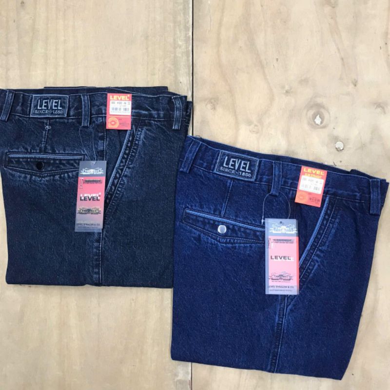 Quần Jean Nam Trung Niên Dáng Thụng Túi Chéo Không Ly