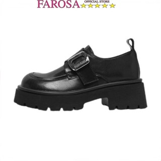 Giày oxford nữ đế cao 5cm FAROSA-H89 Giày loafer da nữ đế răng cưa chất da lỳ cực êm siêu hót