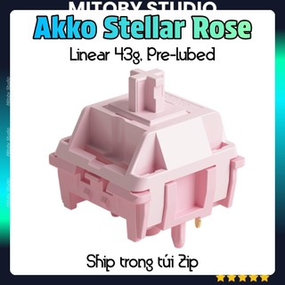 Akko Mirror Akko Stellar Rose HMX Cheese linear Switche Công Tắc Bàn Phím Cơ hmx cheese Mitoby Studio