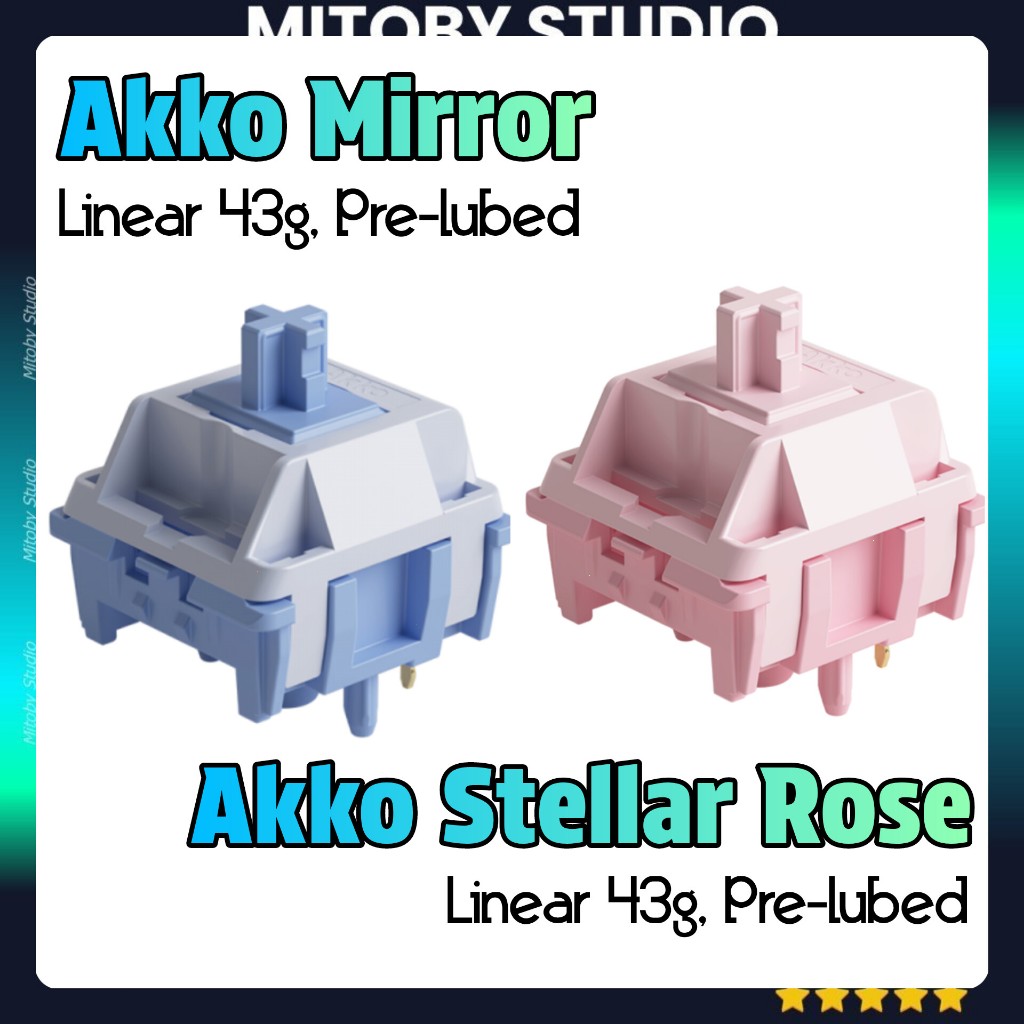 Akko Mirror Akko Stellar Rose HMX Cheese linear Switche Công Tắc Bàn Phím Cơ hmx cheese Mitoby Studio