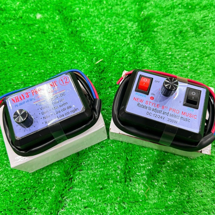 Nhại 3 pro 12 bài, nhại 3pro 8 bài, nhại nhanh chậm 12v/24v auto còi hơi, còi điện