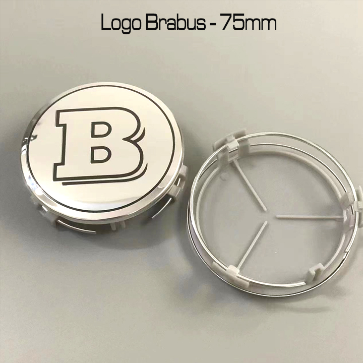 Logo xe brabus, Chụp mâm xe brabus, Logo dùng cho Lazang xe brabus. (Loại Crom 75mm) Logobrabus75