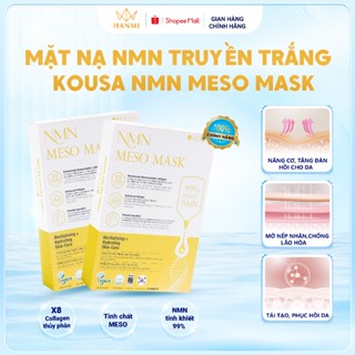 Mặt nạ giấy NMN Meso Kousa truyền trắng nâng cơ dưỡng ẩm phục hồi trẻ hoá da hộp 5 miếng