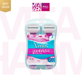 Set 2 dao cạo cho nữ có đầu bơ gillette Venus comfortglide white tea venus spa 3 blades