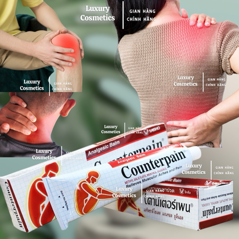 Dầu xoa bóp Counterpain Thái Lan chính hãng DẦU XOA BÓP THÁI LAN DẦU NÓNG XOA BÓP COUTERPAIN 120gr T