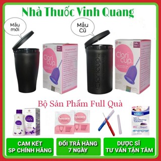 Bộ Cốc Nguyệt San Claricup Kháng Khuẩn Tự Nhiên Nhập Khẩu Pháp❤ Tặng Nhiều quà