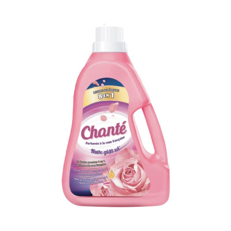 Nước giặt xả Chante 8 trong1 hoa hồng Pháp chai 3.1kg