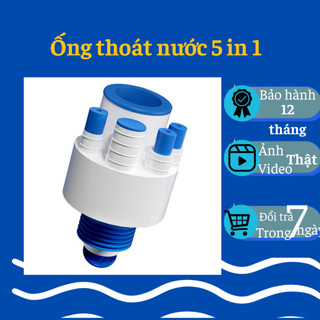 Đầu nối ống thoát nước 5 in 1, ống nối đa năng thoát nước ngăn mùi vượt trội, ống thoát nước chống tràn, côn trùng tuyệt