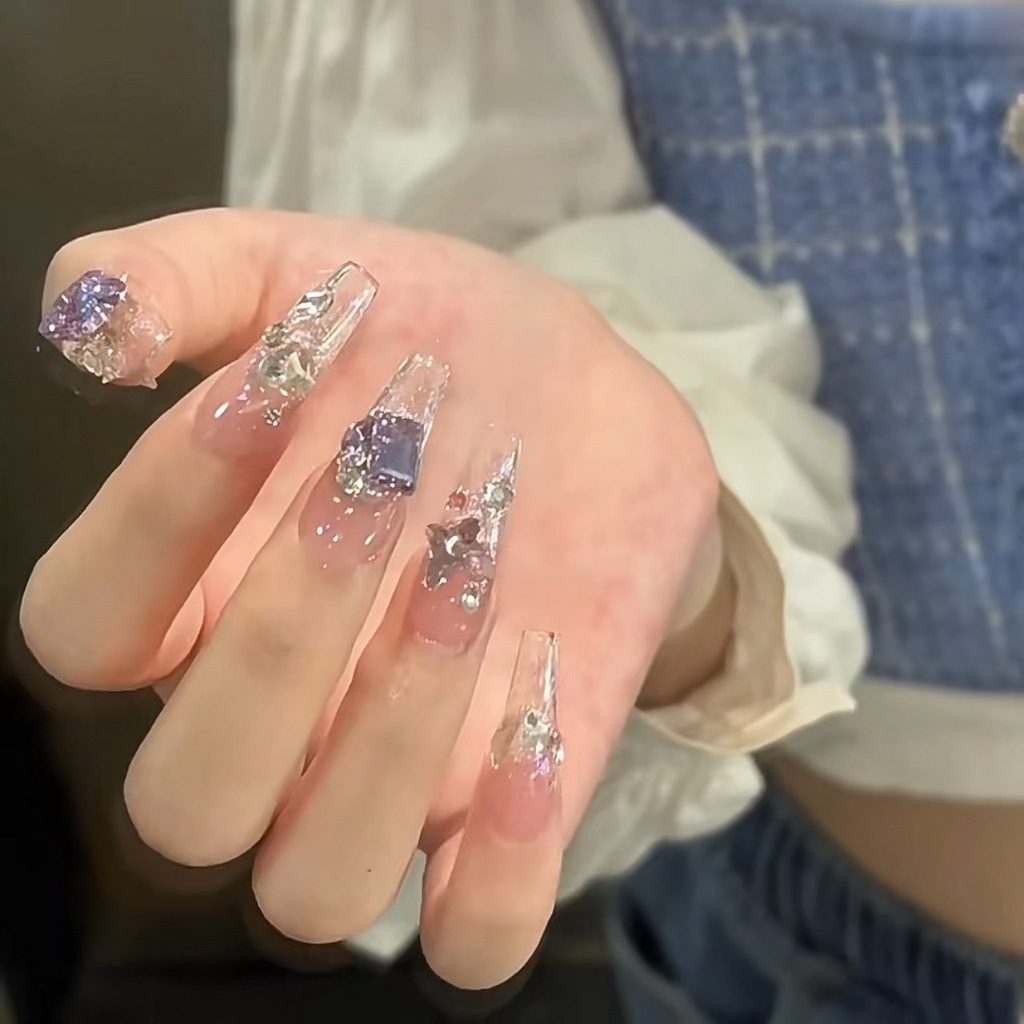 Ảnh 9 của Móng tay giả BEABIAI Nailbox thủ công tinh xảo, kiểu dáng mắt mèo, gắn charm sang chảnh