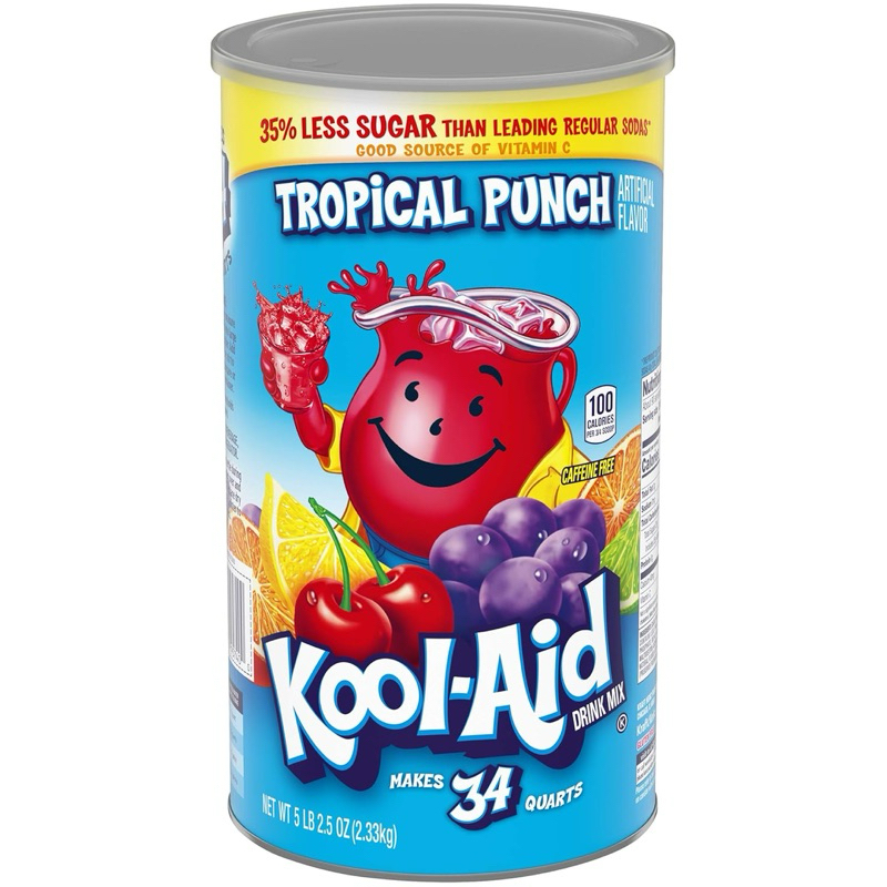 Date 2027 Bột pha nước trái cây Kool-Aid Tropical Punch 2.33kg