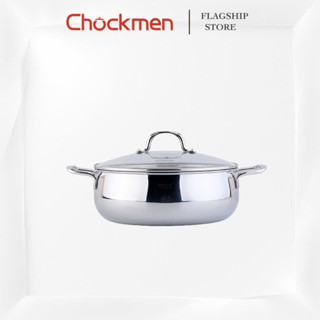 [RẺ VÔ ĐỊCH]Nồi Lẩu CHOCKMEN Inox 18/10 Cao Cấp Size 26/28/30 Cm Nồi Luộc Hấp Chiên Rán Nấu Canh Nấu Lẩu Dùng Bếp Từ