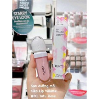 Son dưỡng Kiko Lip Volume màu 01 Tutu Rose, cho đôi môi căng mọng
