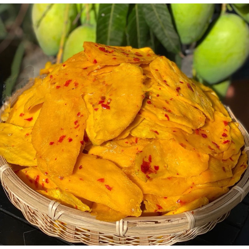 Xoài Sấy dẻo Muối ớt , xoài sấy dẻo - Chua cay mặn ngọt Minh Nhi Healthy