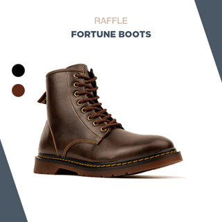 Giày Nam Raffini Fortune Boot - Brown Da Bò Thật Thiết Kế Trẻ Trung Năng Động