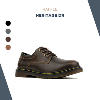 Giày Nam Công Sở Raffini Heritage Doctor Màu Nâu Gỗ Da Bò Thật Thiết Kế Thủ Công