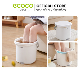 Xô ngâm chân ECOCO 9L và 14L kèm Thau chậu cho gia đình thế hệ mới, tích hợp quai xách tiện lợi,lỗ thoát nước thông minh