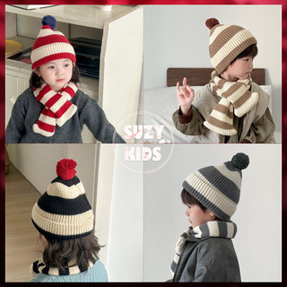Mũ Len Sọc Ngang Cho Bé, Nón Len Giữ Ấm Trẻ Em Từ 2 Đến 7 Tuổi Thời Trang, Phong Cách M23
