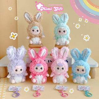 Gấu bông Baby Three - Thỏ thị trấIn mắt rưng rưng, móc khóa cao 14cm, Quà tặng thú nhồi bông ý nghĩa các dịp noel