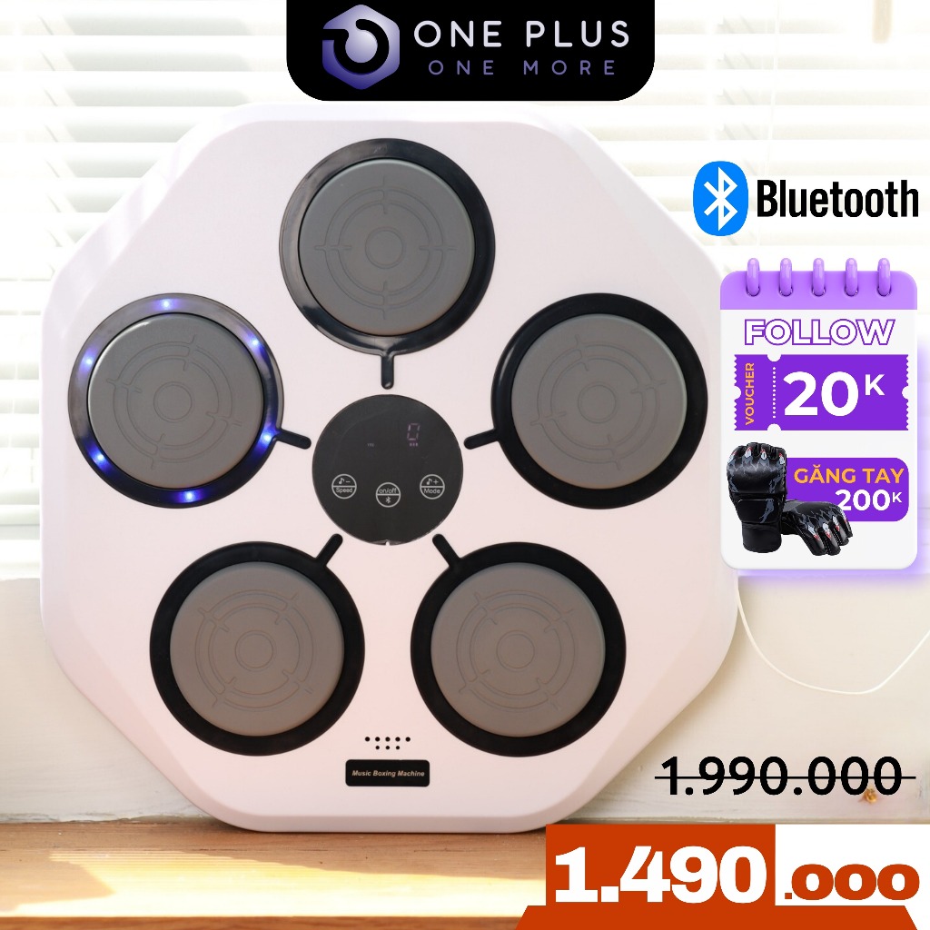 [Kết nối Bluetooth] Máy đấm bốc treo tường phát nhạc One Plus O2 - Chính hãng - Music Boxing