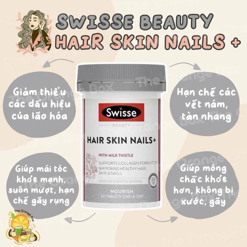 [BILL ÚC] Viên uống Swisse Hair Skin Nails (date 2027)