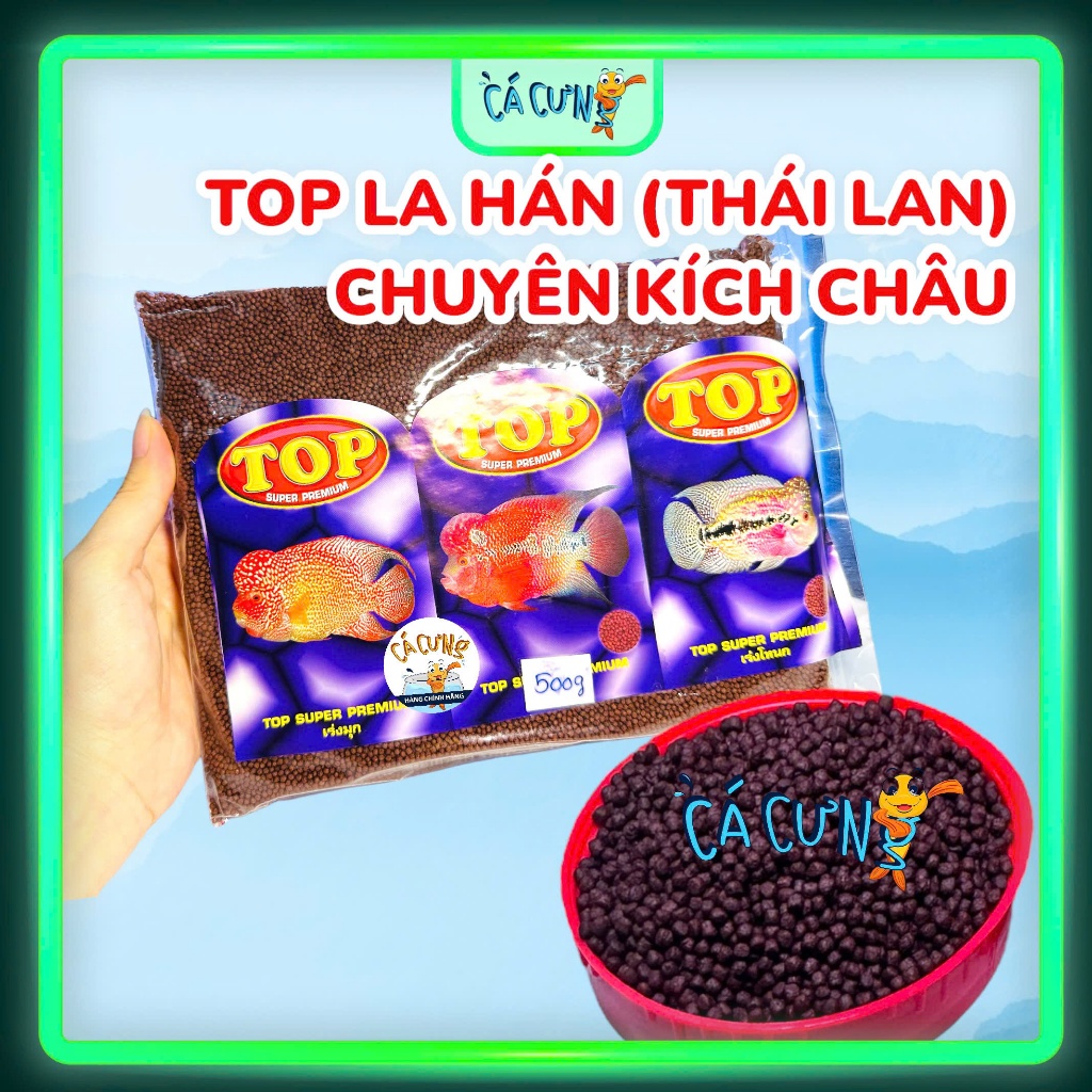 Thức Ăn Cá Top La Hán | Cám Top chuyên kích châu sáng cho cá la hán - HÀNG THÁI LAN