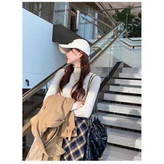 Áo giữ nhiệt cổ 3 phân áo thun lót lông viền bèo dáng ôm body chất mềm mại dài tay kiểu dáng Hàn Quốc P80 mẫu mới