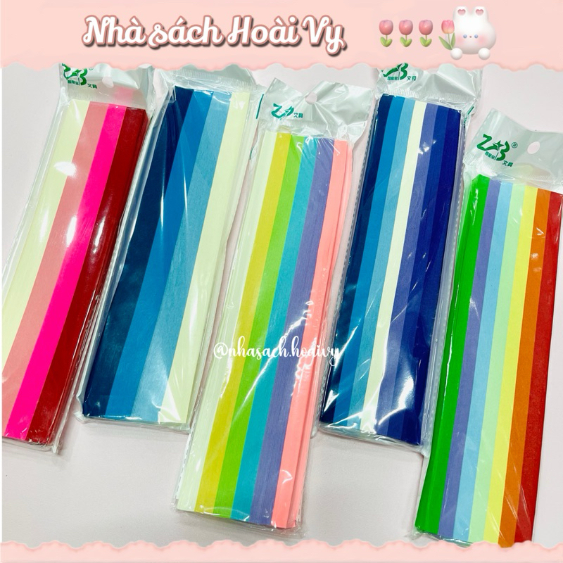 Giấy Gấp Sao Origami - Set 540 Tờ - Giấy gấp sao, xếp sao nhiều màu Pastel - Quà handmade